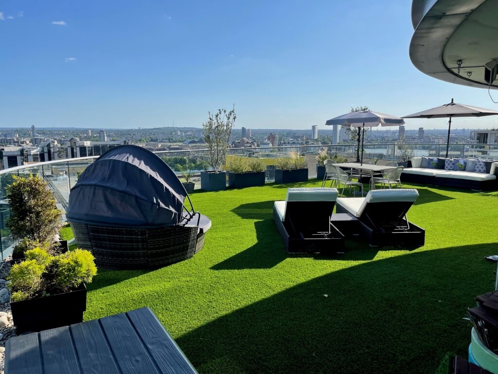 Rooftop Retreat with Artificial Grass